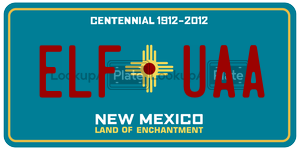 ELFUAA  license plate in NM
