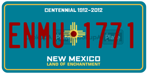 ENMU1771  license plate in NM
