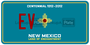 EV  license plate in NM
