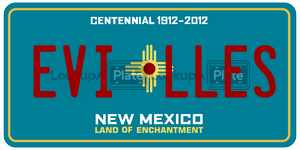 EVILLES  license plate in NM