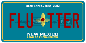 FLUTTER  license plate in NM
