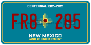 FR8285  license plate in NM
