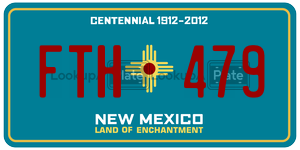 FTH479  license plate in NM