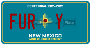 FURY  license plate in NM