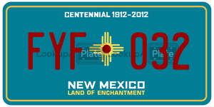 FYF032  license plate in NM