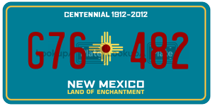 G76482  license plate in NM