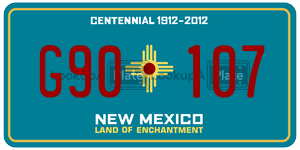 G90107  license plate in NM