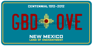 GBD0VE  license plate in NM