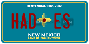 HADES  license plate in NM
