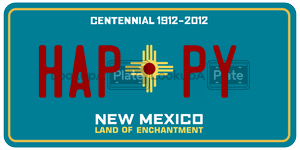 HAPPY  license plate in NM