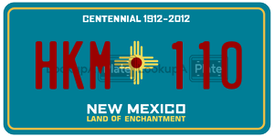 HKM110  license plate in NM