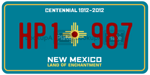 HP1987  license plate in NM