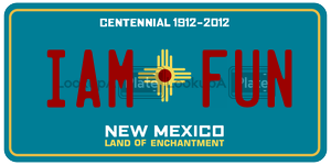 IAMFUN license plate in New Mexico