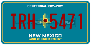 IRH5471  license plate in NM