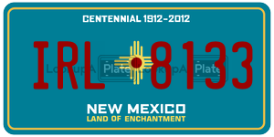 IRL8133  license plate in NM