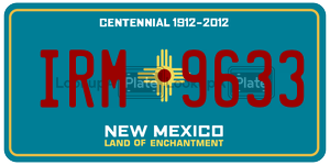 IRM9633  license plate in NM