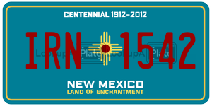 IRN1542  license plate in NM