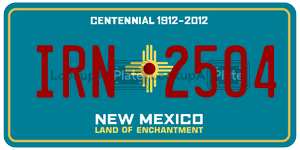 IRN2504  license plate in NM
