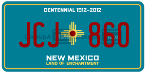 JCJ860  license plate in NM