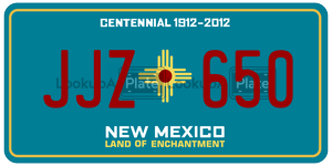 JJZ650  license plate in NM