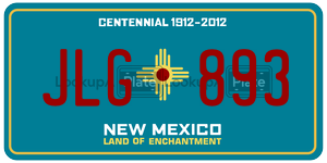 JLG893  license plate in NM