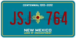 JSJ764  license plate in NM