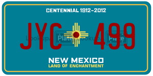JYC499  license plate in NM