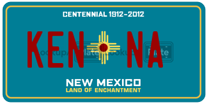 KENNA  license plate in NM