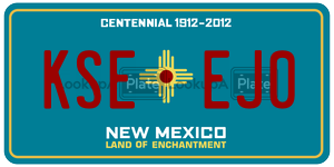 KSEEJ0 license plate in New Mexico