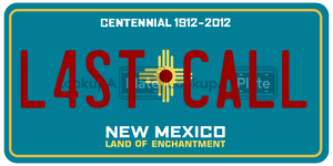 L4STCALL  license plate in NM