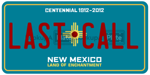 LASTCALL  license plate in NM