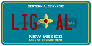 LIGAL  license plate in NM