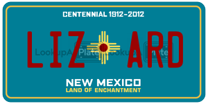 LIZARD  license plate in NM