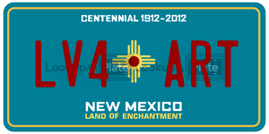 LV4ART  license plate in NM