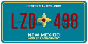 LZD498  license plate in NM