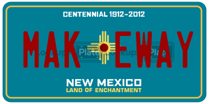 MAKEWAY  license plate in NM