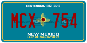 MCX754  license plate in NM