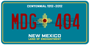 MDG404  license plate in NM