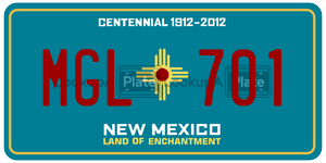 MGL701  license plate in NM