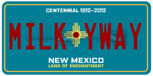 MILKYWAY  license plate in NM