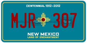 MJR307  license plate in NM