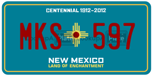 MKS597  license plate in NM