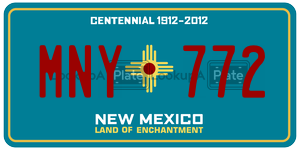 MNY772 license plate in New Mexico