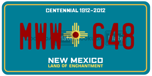 MWW648  license plate in NM