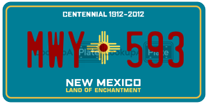 MWY593  license plate in NM