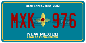 MXK976  license plate in NM