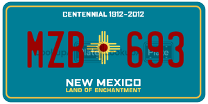 MZB693 license plate in New Mexico
