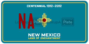 NA license plate in New Mexico
