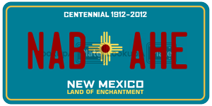 NABAHE license plate in New Mexico