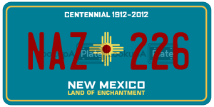 NAZ226  license plate in NM